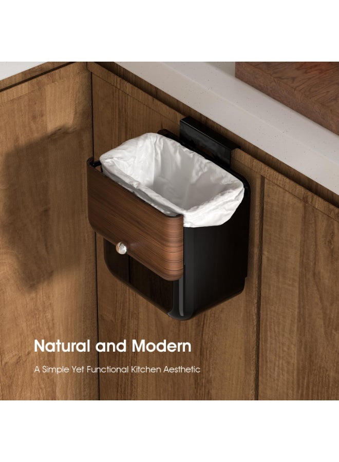 Bukela Large 3.2 Gallon Compost Bin, Under Sink Trash Can with Lid, Hanging Waste Cabinet for Office Kitchen Cupboard Bathroom Bedroom, Black - Image 5